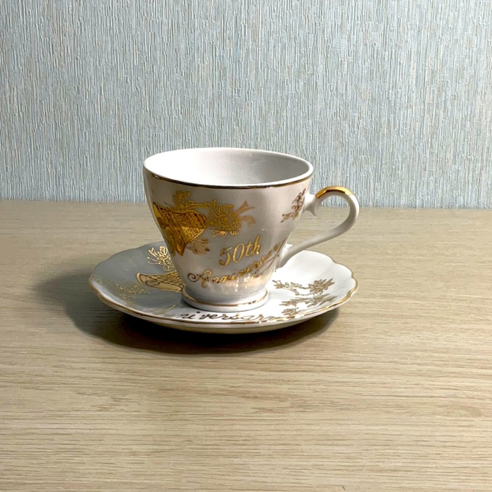 Norcrest Fine China 50th Anniversary Cup & Saucer #C-666